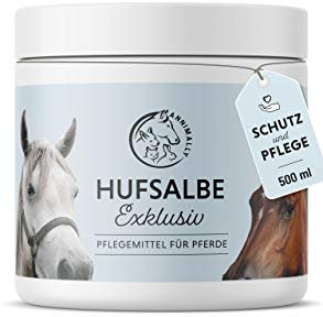 Annimally Hufbalsam für Pferde 500 ml Hufpflege für gesunde Hufe I Huffett für Pferde hält Besser als Huföl I Hufsalbe & Huffestiger gegen trockene rissige Hufe - Für gesundes Hufwachstum