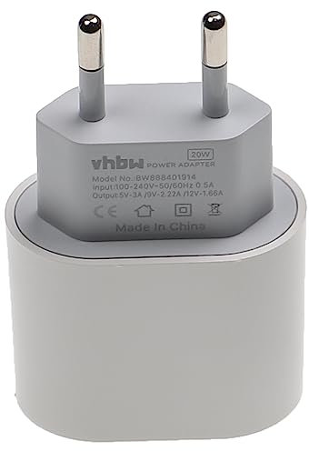 vhbw Netzteil/Ladegerät kompatibel mit Huawei P30 Lite, P30, P30 Pro, P40, P20 Elektrogeräte - USB-C Netzadapter 5/9 / 12V