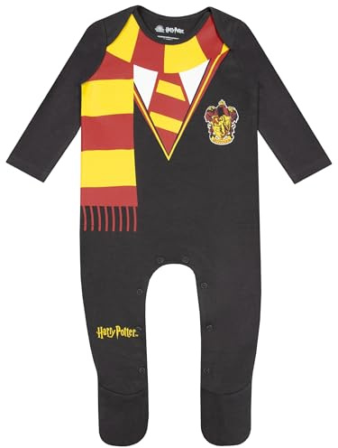 Harry Potter Body Baby | Strampler Für Jungen Neugeborene | Strampler Neugeborene | Baby Schlafanzug Mit Füßen | Grau 56-68