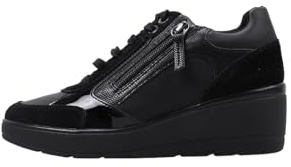 Geox Fille Ilde Racine Accueil Femme Baskets-mode, Noir, 41 EU