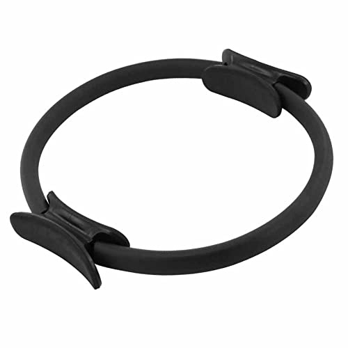 Vetrineinrete® Anello da Pilates 37 cm Flessibile attrezzo Fitness per Muscoli Addominali Gambe Braccia (Nero)