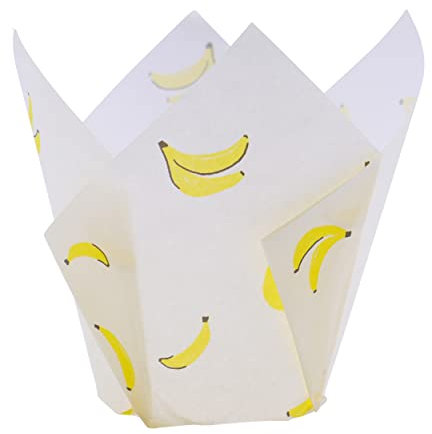 24 PME Caissettes à muffins en forme de tulipe, Banane