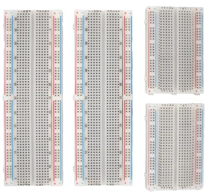 MMOBIEL 4st Lödfritt PCB Breadboard Prototyp Kretskort - Kit 2x830 Punkt & 2x400 Punkt - Kompatibel med DIY Arduino, Raspberry Pi 2/3 / 4/5 Projekt Proto Shield Distribution - Anslutningsblock