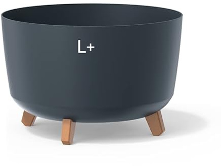 Blomkruka skål med fötter insats blomskål örtkruka ytterkruka (antracit, L + 39 cm)