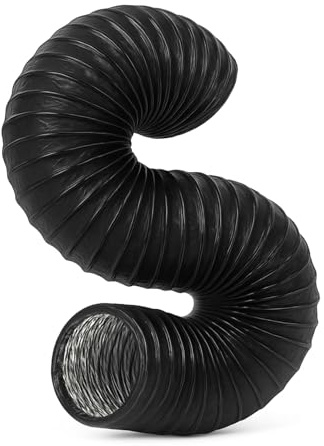Weedness Conduit d’air Combiflex noir Ø 500 mm – 1 m pour climatiseure hottes sèche-linge et extracteurs Tuyau flexible de ventilation