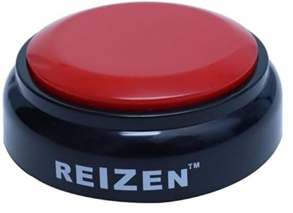 Reizen EL Button Talking Alarm Clock - Spanish Red with Black