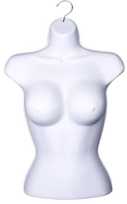 Hohlrücken Schneiderpuppe Torso, Hängeform, Schaufensterpuppe Badeanzug Schneiderpuppe, Hängeform mit Haken, Torso Schneiderpuppe, Weiß