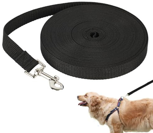 BIRLOZA Schleppleine für Hunde Robuste Lange Hundeleine Wasserdicht Trainingsleine für Training Outdoor Schleppleine Hund mit Handschlaufe und Karabiner Ausbildungsleine für Kleine bis Große Hunde