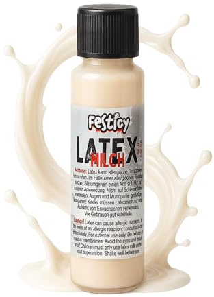 Festicy Látex Halloween Leche de 30 ml en color de piel I Maquillaje de látex para Halloween I Realista Halloween Cicatrices y heridas de Halloween Látex