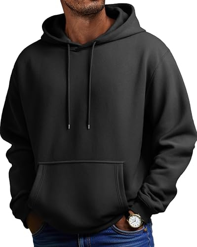 COOFANDY Mens Hoodies Cotton Fleece Hoodie with Pocket