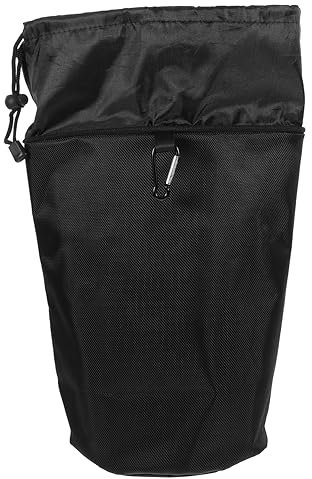 Ipetboom Borsa Porta Mollette Da Bucato Con Gancio Appeso, Sacchetto Portaoggetti Con Coulisse, Contenitore Organizzatore Multifunzionale Per Stendibiancheria e Armadio, Capacità Ampia, Colore Nero