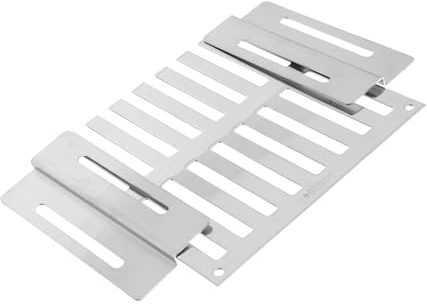 Cabilock Square Stainless Steel Drain Grate 12.5x12.5cm Sliding Side Wall and Fixed Plates for Rooftop and Industrial Outdoor Concrete Floor Drain Covers