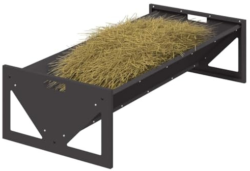 vidaXL Futtertröge für Nutztiere Schwarz 108 x 50 x 28 cm, Modern, langlebig und mit innovativen Designs für komfortable Außenräume und Elegantes Wohnen