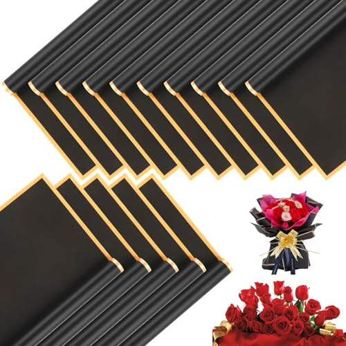 20 Blatt Blumenstrauß Geschenkpapier, 58x58 cm Wasserdicht Blumenstrauß Papier, Wrapping Paper für Geschenkverpackung Kunst Handwerk Blumen Hochzeit Abschluss Verpackung