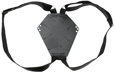 Generisch Correa doble para espalda de sable, piel sintética, funda de vaina de sable, correas ajustables para el hombro, bolsa de almacenamiento de espada, accesorio de disfraz para cosplay, LARP