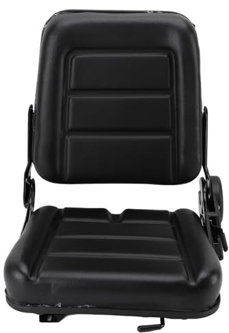 XUMIUZIY Sedile per Trattore in Pelle PU con Design Curvo, Ricambio per Escavatore a Forche per Carrello Elevatore Skid Loader Dozer Telehandler