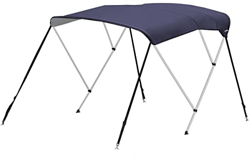Oceansouth 3-Bogen Classic Bimini Top aus Aluminium – Blau, Montagebreite 1,5–1,7 m, 1,83 m Länge, UV-beständig, wasserabweisend, inkl. Komplett-Montagesatz