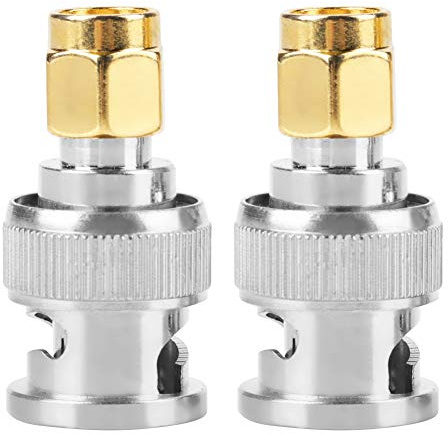 Akozon 2 Stück BNC Stecker auf SMA Male Typ Stecker Adapter Test Konverter