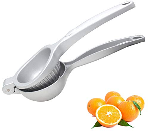 Hoshen Presse-agrumes manuel en acier inoxydable, multifonction, presse-citron en métal, argenté