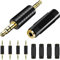 Xiatiaosann 3.5mm Stereo Jack to 3.5mm Female Audio Male to Plug Adapter Connectors Coupler, 5 PCS 3.5mm female to female, 5 PCS 3.5mm male to male, for Speaker, Stereo Cable, Headphone