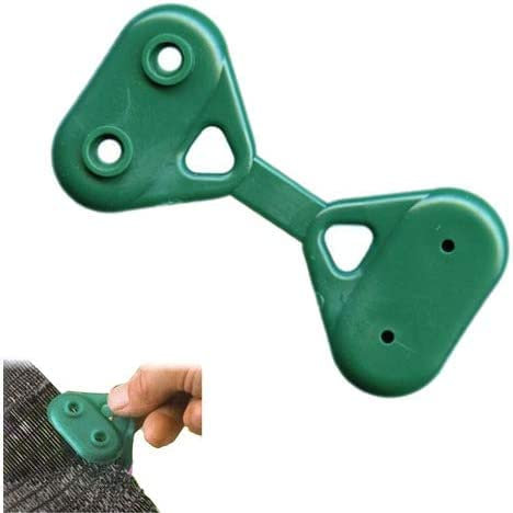 Clip de Bâche/brise-vue, Clips pour Fixation Filet d'ombrage Fermarete Frangisole, Fixation à Suspendre pour Filet d'ombrage pour Bâche Imperméable avec oeillet, Résistant à l'hiver - 50 Pièces (Vert)