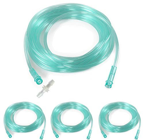 foqitoxi 3er-Pack Sauerstoffversorgungsschläuche – Durchsichtig, bruchfest, PVC-Material in medizinischer Qualität – jeweils 5 m – mit freiem Anschluss