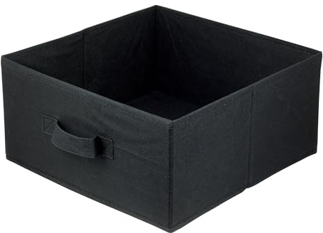 lavita Caja de almacenamiento | Cajas de almacenamiento plegables 31 x 31 x 15 cm | Caja organizadora de cajones | Sistema de organización para ropa | Almacenamiento de ropa y organización | Negro | 1