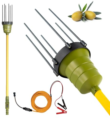 Crisalide® - Oliviero Synthesis Scuotitore Raccogli Olive Abbacchiatore Scuotiolive a Batteria 12V, Asta Fissa 2,5M