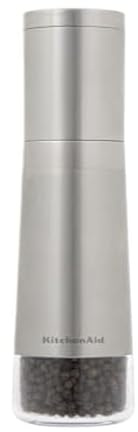 KitchenAid Stainless Steel Filled Pepper Grinder, 8 Inch