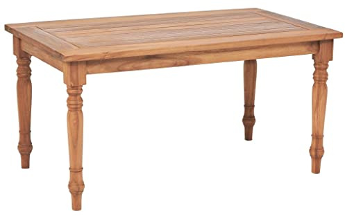 KTHLBRH Sofatisch Kaffeetisch Konsolentische fürs Wohnzimmer Batavia Couchtisch Kolonialstil Teak 90 x 50 x 45 cm für Wohnzimmer, Schlafzimmer
