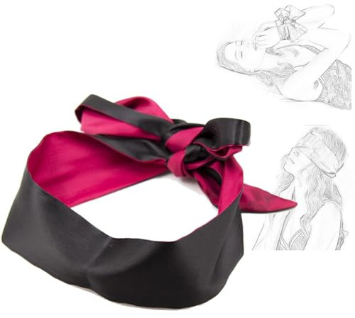 Augenbinde Augenmaske Erotik Maske SM Bondage Satin-Schlafmaske Weich Schlafbrille Fetisch Sex Spielzeug für Frauen Männer und Paare