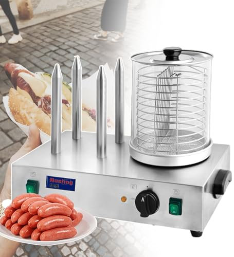 Máquina Para Hacer Perritos Calientes Con Rodillo, Para Uso Doméstico/Comercial, Con Interruptor Y Botón De Control De Velocidad, El Polvo No Entra Fácilmente En La Cubierta,Withrod
