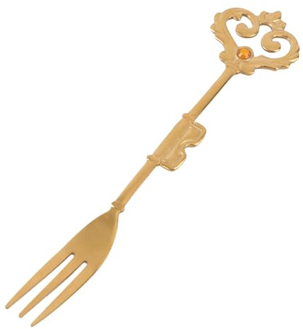 TOPBATHY Stainless Steel Fruit Fork Set 4pcs Dessert Forks Crown Shape for Celebration