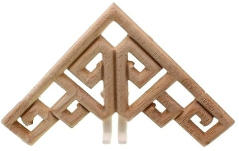 DUANSIYU Ornamente FüR MöBel Aufkleber Ecke Rahmen Türen Möbel Holzschnitzerei dekorative Holzfiguren Holz geschnitzt Applique Vintage Home Decor Holzornamente(8cm,2PC)