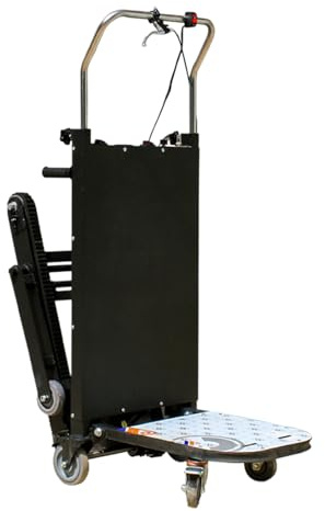 Carretillas Eléctricas para Subir Escaleras que Mueven Objetos Pesados ​​Hacia Arriba y Hacia Abajo sin Esfuerzo, Capacidad de Carga Máxima de 500 kg, Plataforma para Subir Escaleras Plegable