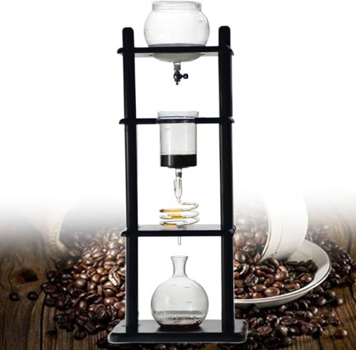 Nicvrea Cafetera de Goteo para Café Frío I, Cafetera con Tecnología de Goteo Lento, para Preparar de 5 a 8 Tazas, Cafetera de Goteo para Café Frío de Gran Capacidad