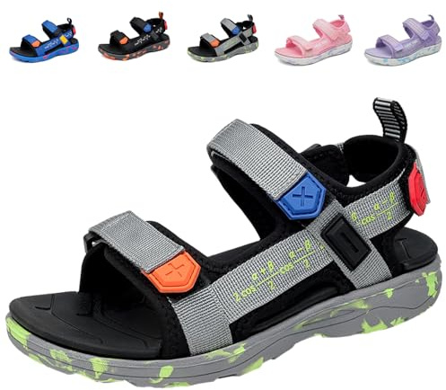 Fadezar Boys Girls Sandals for Kids Sports Outdoor Sandals with Adjustable Strap Open Toe Summer Footwear