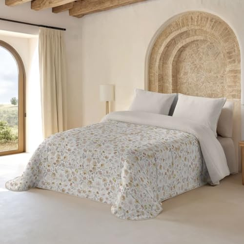 NATURALS - Edredón Nórdico Estampado 300 Gramos Cama 180-100% Microfibra Transpirable Tacto Pluma - 270x260 cm - Acolchado Extra Suave - Otoño/Invierno - Fabricado en España
