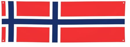 Bandera noruega para festividades, 61 x 180 cm, perfecta para reuniones de fiestas de vacaciones