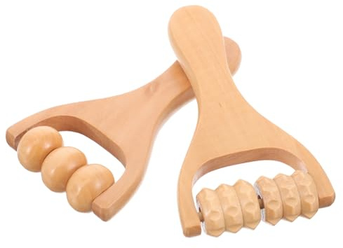 Ipetboom Petit Masseur Manuel En Bois 6 Pour Pieds, Épaules Et Nuque, Rouleau De Massage Ergonomique Pour Soulagement Musculaire Et Hydratation, La Maison Voyage