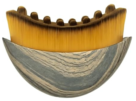 Gutol Spazzola ergonomica per il drenaggio del collo e del viso per modellare il mento e la mascella, spazzola asciutta per il viso con adattamento preciso alla pelle