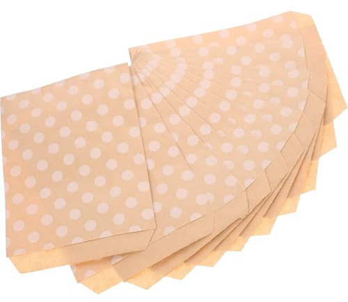 VALICLUD 100 pièces Papier Kraft à Pois pour Sandwichs et Sacs Emballage Alimentaires Résistants pour Biscuits Bonbons et Fêtes Lot de X