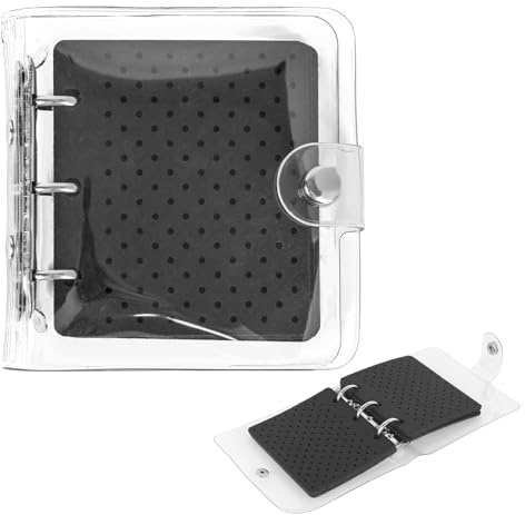 2pcs Mini Albums de Présentation pour Pins Émaillés 6 Pages Chacun, Album Collection Portable pour Pins Badges et Broches Classeur Feutre Noir avec Couverture Protection Transparente