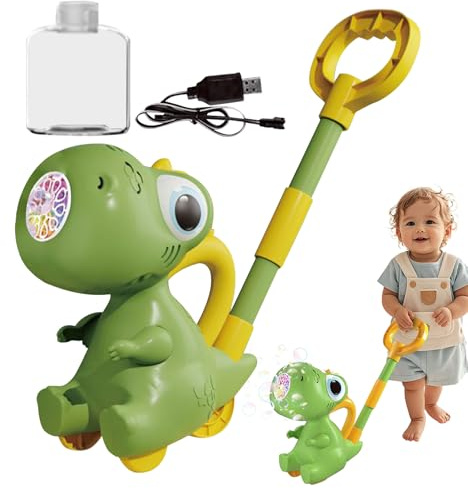 Tipe Prato Bolle spazzaneve Dinosauro Bolla - Automatico Boun con luce LED | 10 Buche, Giocattoli da Giardino Dinosauro, Divertimento all'aperto per
