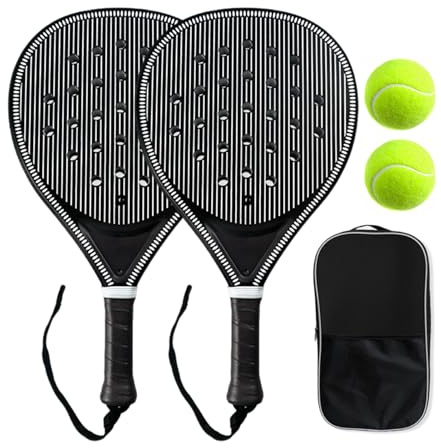 Pickleball Racket - Carbon Fiber Lightweight Paddle, Non Slip Portable Paddleboard Racket Set for Women Kids Adults, Sports Paddle for Pickleball Games Practice Park Vacation Fun