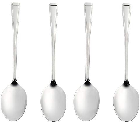Salter COMBO-6734 Buxton Serving Spoon Set, 4 Piece Salad Servers, Stainless Steel Tablespoon, Mirror Polish Dessert Spoon, Ideal for Salads and Buffet Serving, Easy to Clean Classic Cutlery