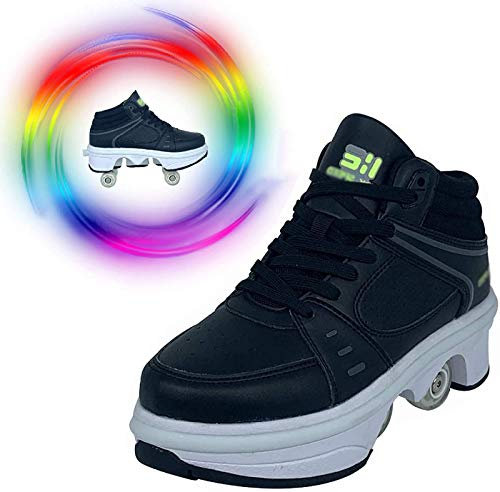 Multifunzionale Deformazione 2-in-1 Multi-Purpose Scarpe Inline Roller Shoes Skate Donna Regolabili Trekking Regalo Speciale,UK5.5