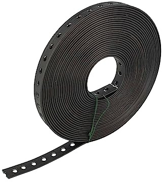 tecuro Lochband 19 mm x 10 m Rolle, Materialstärke 2,5 mm, Lochmaß Ø 6 mm - Stahl, Kunststoff ummantelt - LBKVZ19