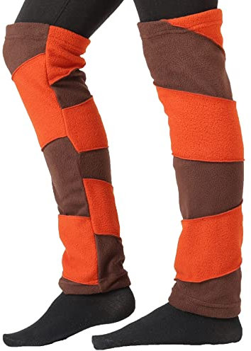 PUREWONDER Damen Stulpen Beinstulpen Fleece Beinwärmer Modell Nr. 27 Braun