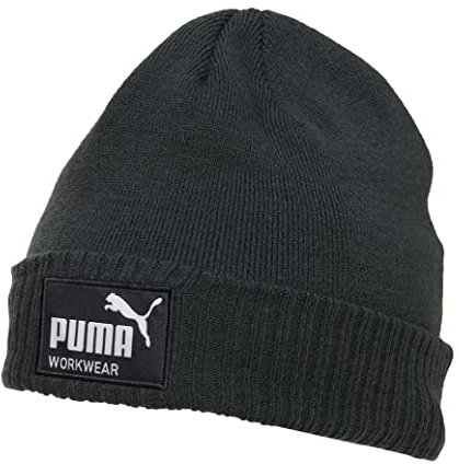 PUMA Workwear Berretto Invernale Uomo - Cappello in Maglia con Imbottitura Termica per Le Orecchie, Cappello Invernale Traspirante ed Elasticizzato - Oeko-Tex - attività all'aperto - Carbone